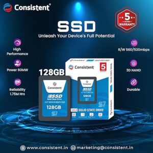 128 GB SSD Consistent Solid State Drive | Fast Performance